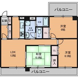 シャトー南船場の物件間取画像